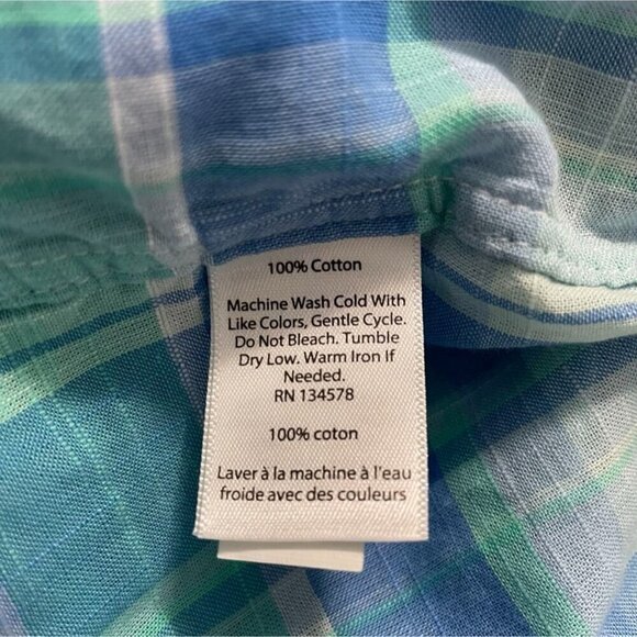 Men's Vineyard Vines Size Medium Button Down Shirt Collared Long Sleeve Plaid - Picture 6 of 7